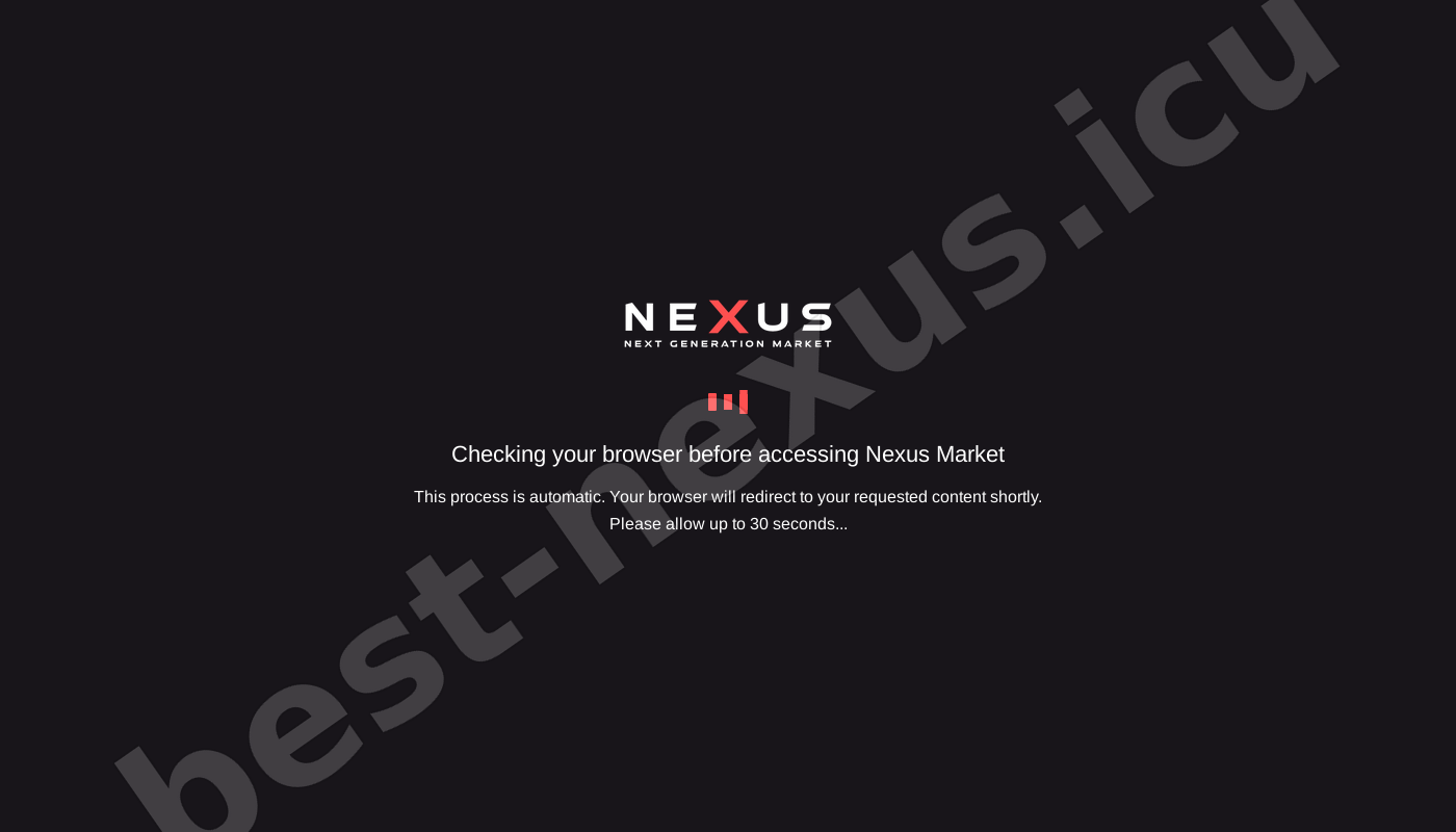 DDoS Protection Screen of Nexus Market Portal