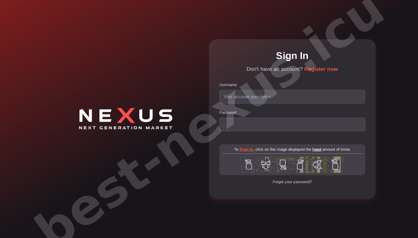 Login Interface of the Onion Market Platform