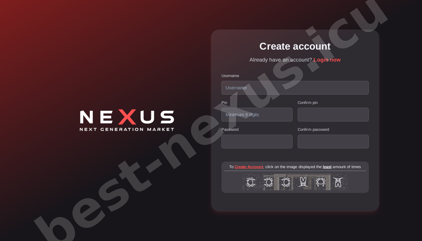 Registration Page of Nexus Cryptographic Platform